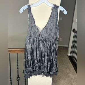 MDS California Lace Lined Tank Top Size XL Neutral Minimalist y2k 90s